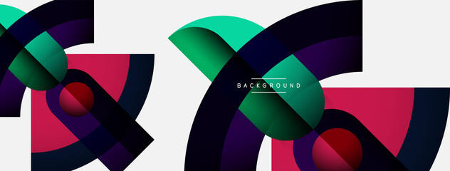 Trendy shapes, color minimal design composition, lines and shadows for wallpaper banner background or landing page