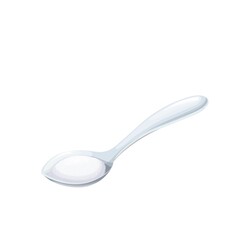 Spoon with sugar or salt. Teaspoon of powder vector illustration.