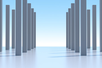 3d rendering different architecture building