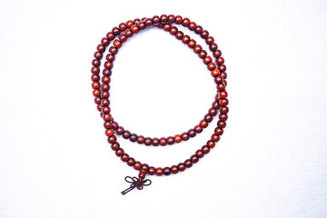 Buddhist Bead Bracelet white background