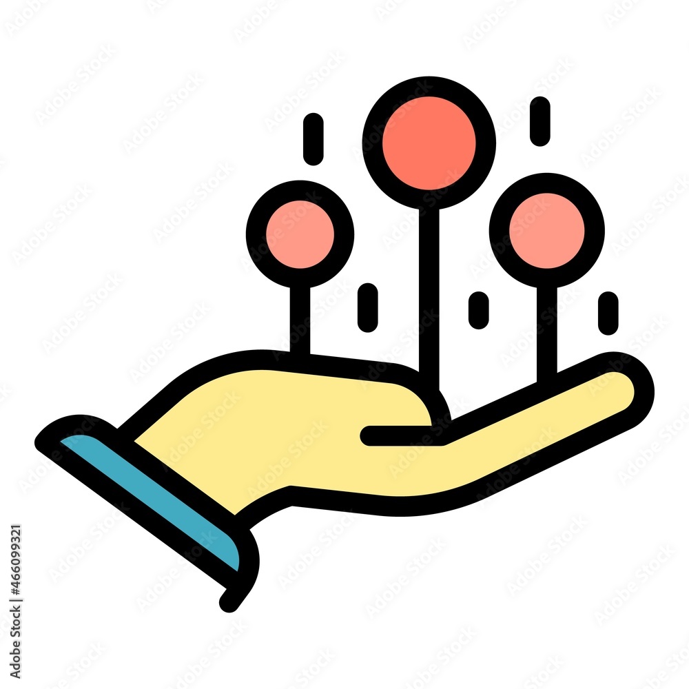 Poster remote access icon. outline remote access vector icon color flat isolated