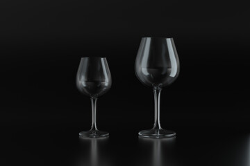 3d rendering different kinds cups