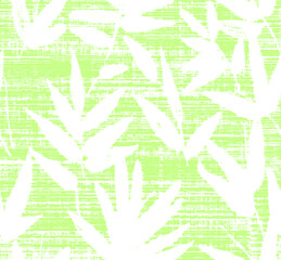  Vector floral seamless pattern. Hand drawn silhouettes of spring flowers, Dry brush style floral motives paint on fabric line linen  illustration with abstract flowers