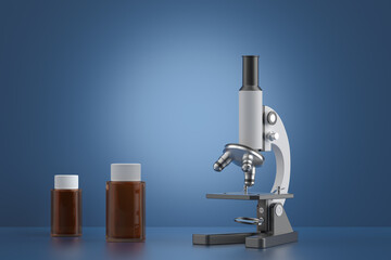 3d rendering medicial concept microscope