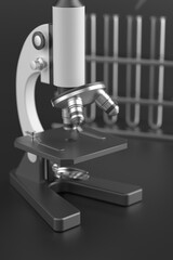 3d rendering different medicial glassware