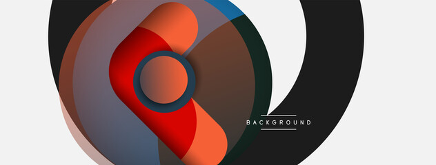 Circle and round shapes abstract background. Vector illustration for wallpaper banner background or landing page