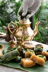 baklava middle eastern sweet dessert pastry cakes in istanbul turkey