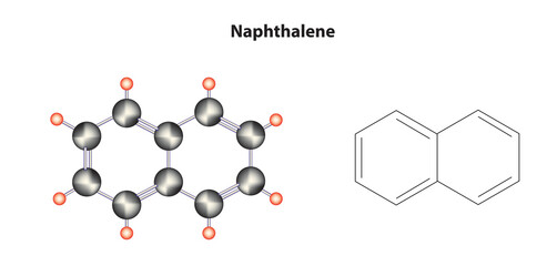 Chemistry illustration of Naphthalene 