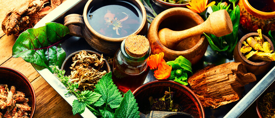 Preparation of medicines from medicinal herbs and plants.