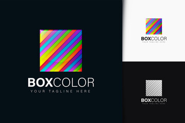 Box color logo design with gradient