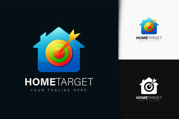 Home target logo design with gradient