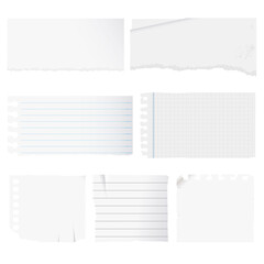 白い用紙の素材セット