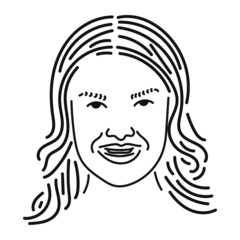 Portrait of happy smiling young business woman