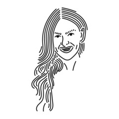 Portrait of beautiful young adult woman