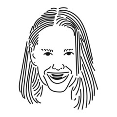 charming and beautiful smiling woman