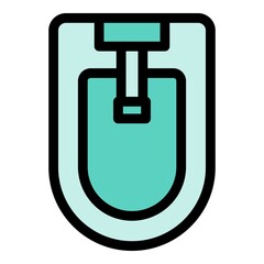Tap bidet icon. Outline tap bidet vector icon color flat isolated