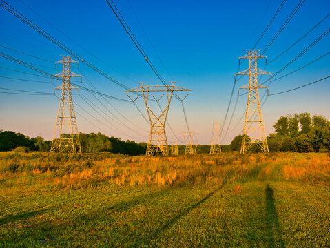 power lines in the field, maryland