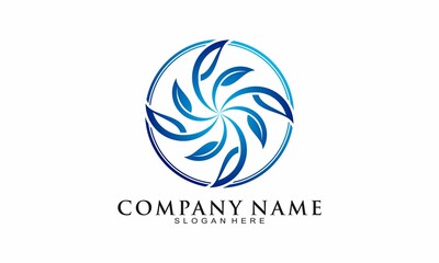 Obraz premium Leaf elegant logo design