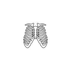 Human ribs icon