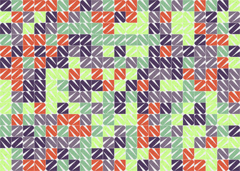 Abstract Geometric Pattern generative computational art illustration