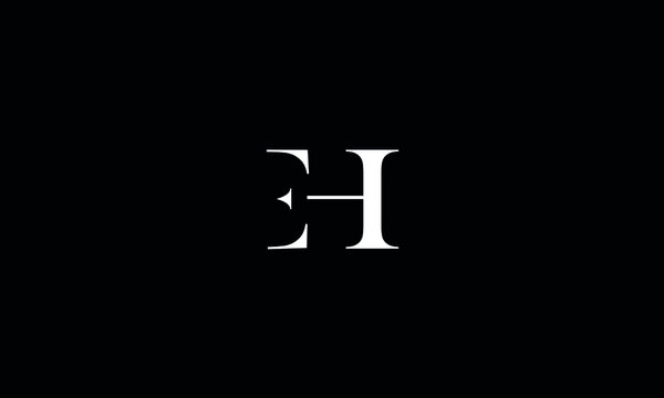 EH, HE Abstract Letters Logo Monogram
