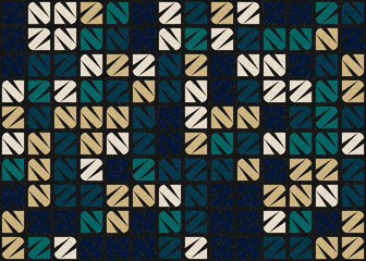 Fototapeta premium Abstract Geometric Pattern generative computational art illustration