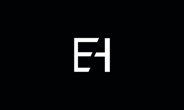 EH, HE Abstract Letters Logo Monogram
