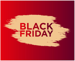 Black Friday Design Vector Holiday illustration advertising 29 November abstract Sale with Red background