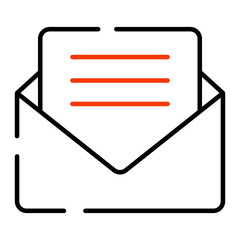 Trendy design icon of mail 