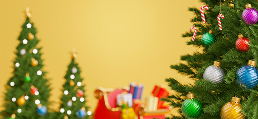 christmas ball with christmas tree for product display