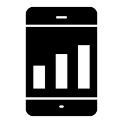 A premium download icon of mobile infographic