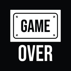 game over t shirt design