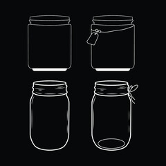 glass style jar background package