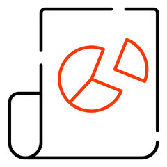 An icon design of business report