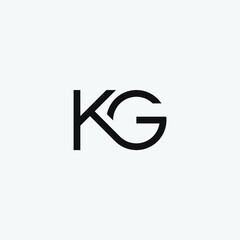 KG monogram logo in black white color.
