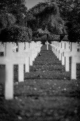 Tombs in a military cemetery in Strasbourg in France on november 10th 2021 