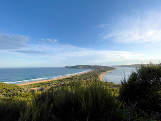 view of the coast of the sea, Palm Beach, NSW Australia 