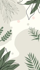 Background with tropical leaf