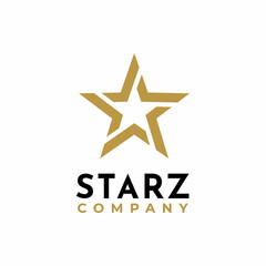 golden Star Logo Design Vector Template