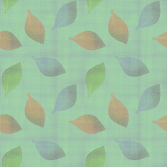 Seamless botanical pattern made in mixed media, watercolor and digital processing. For design, wallpaper, packaging, print, fabric.