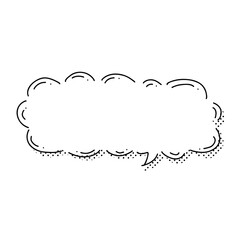 もくもくのセリフの吹き出し　漫画