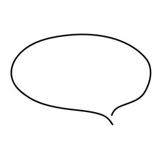 シンプルな手描きの意味フの吹き出し　漫画風