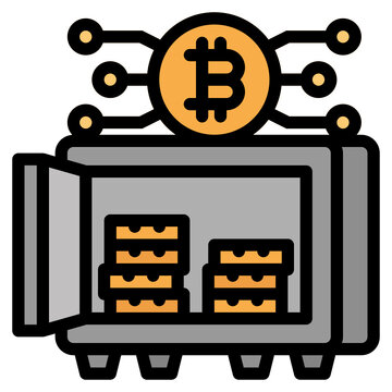 bitcoin safe storage concept clip art preview
