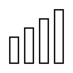 Signal bar icon vector isolated