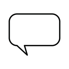 Speech bubble icon, isolated. Flat design.
