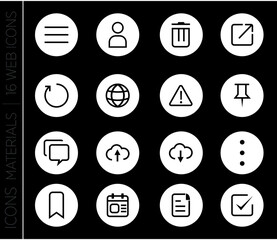set of icons for web