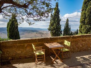 Pienza, Italy, table