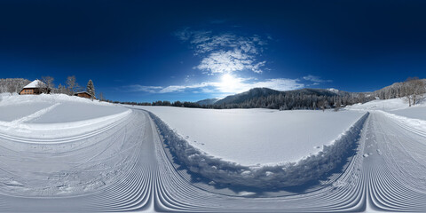 winter in Black Forest Germany 360° x 180° 14k VR