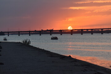 sunset at the pier