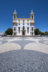 traditional portuguese pavement in front of the Church of the Third Order of Nossa Senhora do Monte...